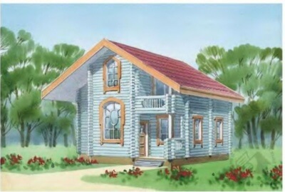 Проект двухэтажного деревянного дома 10 на 10 метров 104/190. Фасады, планировки(анонс).