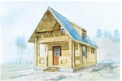 Добавленный проект - Проект деревянного дома 5 на 7 метров 104/46. Добавления в каталог.  Фото. Анонс.