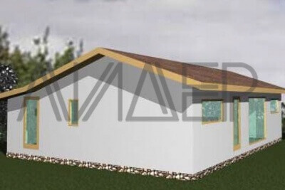 Бесплатный проект небольшого каркасного дома Лидер л-23.. Фасады, планировки(анонс).