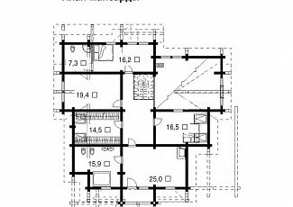 Проект двухэтажного дома из бруса с мансардой 100/288. Новые добавления в каталог. 