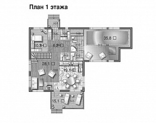 Проект коттеджа (дачного дома) № 100/100 К-010