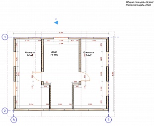 Бесплатный проект дома по каркасной технологии 138  кв.м. Лидер 32. 2 этаж.