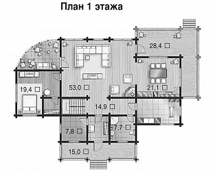 Проект коттеджа (дачного дома) № 100/275 Проект В-002