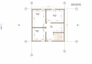 Проект каркасного дома 8x8 с мансардой бесплатно № Лидер 1. 2 этаж.