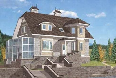 Проект дома из керамзитобетона 110/146. Фасады, планировки(анонс).