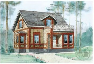 Проект загородного дома № 104/314. Фасады, планировки(анонс).