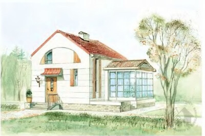 Проект загородного дома № 104/128. Фасады, планировки(анонс).