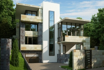 Проект современного дома в стиле модерн 110/12. Фасады, планировки(анонс).