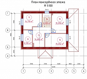 Проект дома 160 кв.м. 92/94. 2 этаж.