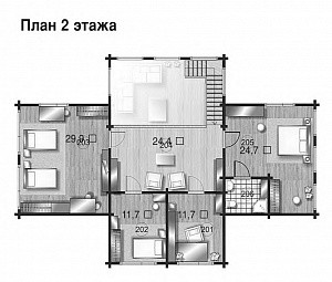 Проект коттеджа (дачного дома) № 100/243 Проект В-007