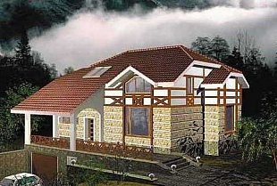 Проект дома в европейском стиле 110/145. Фото