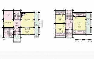 Проект дома с террасой и балконом до 150 кв.м. 104/222. Планировка
