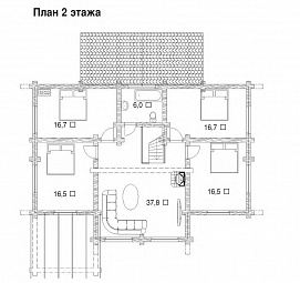Проект коттеджа (дачного дома) № 100/173 Клен-2
