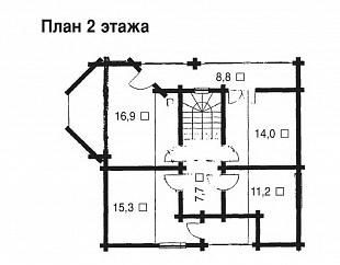 Проект коттеджа (дачного дома) № 100/179 Коттедж в русском стиле