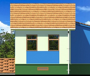 Проект одноквартирного дома из каркасных панелей № 91/53. План 2.
