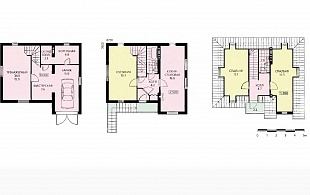 Проект двухэтажного дома с мансардой до 150 кв.м. 104/172. Планировка