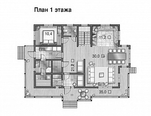 Проект коттеджа (дачного дома) № 100/93 К-007